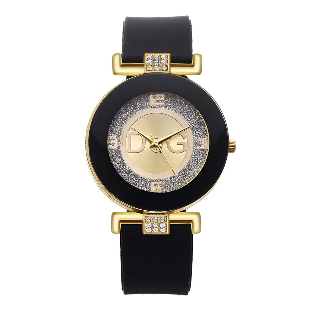 Simple Black White Quartz Watches Women Minimalist Design Silicone Strap Wristwatch Big Dial Women's Fashion Creative Watch - CHRISTDEST GLOBAL SERVICE