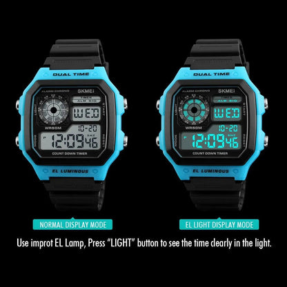 Skmei Top Brand Countdown Sport Watches Mens Multifunction Stopwatch 5bar Waterproof Alarm Clock Back Light Digital Wristwatch - CHRISTDEST GLOBAL SERVICE