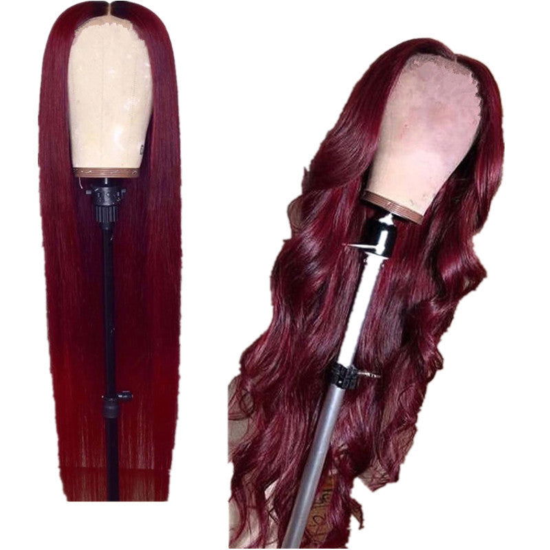 Solid Color Long Hair Wig European And American Women's Mid-length Curly Hair - CHRISTDEST GLOBAL SERVICE