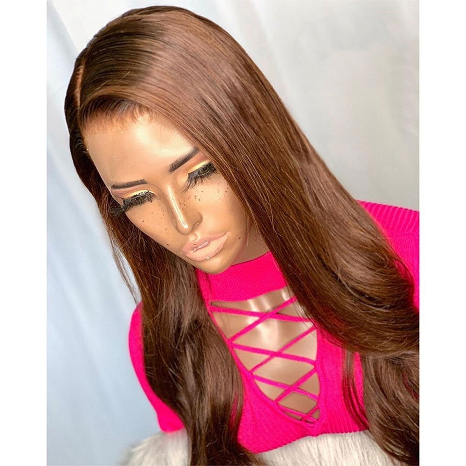 Solid Color Long Hair Wig European And American Women's Mid-length Curly Hair - CHRISTDEST GLOBAL SERVICE
