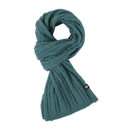 Solid Color Scarf For Women Winter Warm Fashion Versatile  Shawl Korean Style Sweet Knitted Woolen Long Scarf - CHRISTDEST GLOBAL SERVICE