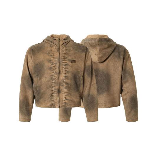 Spray Painting Old Dirty Hooded Coat Trendy Punk Beggar Style - CHRISTDEST GLOBAL SERVICE