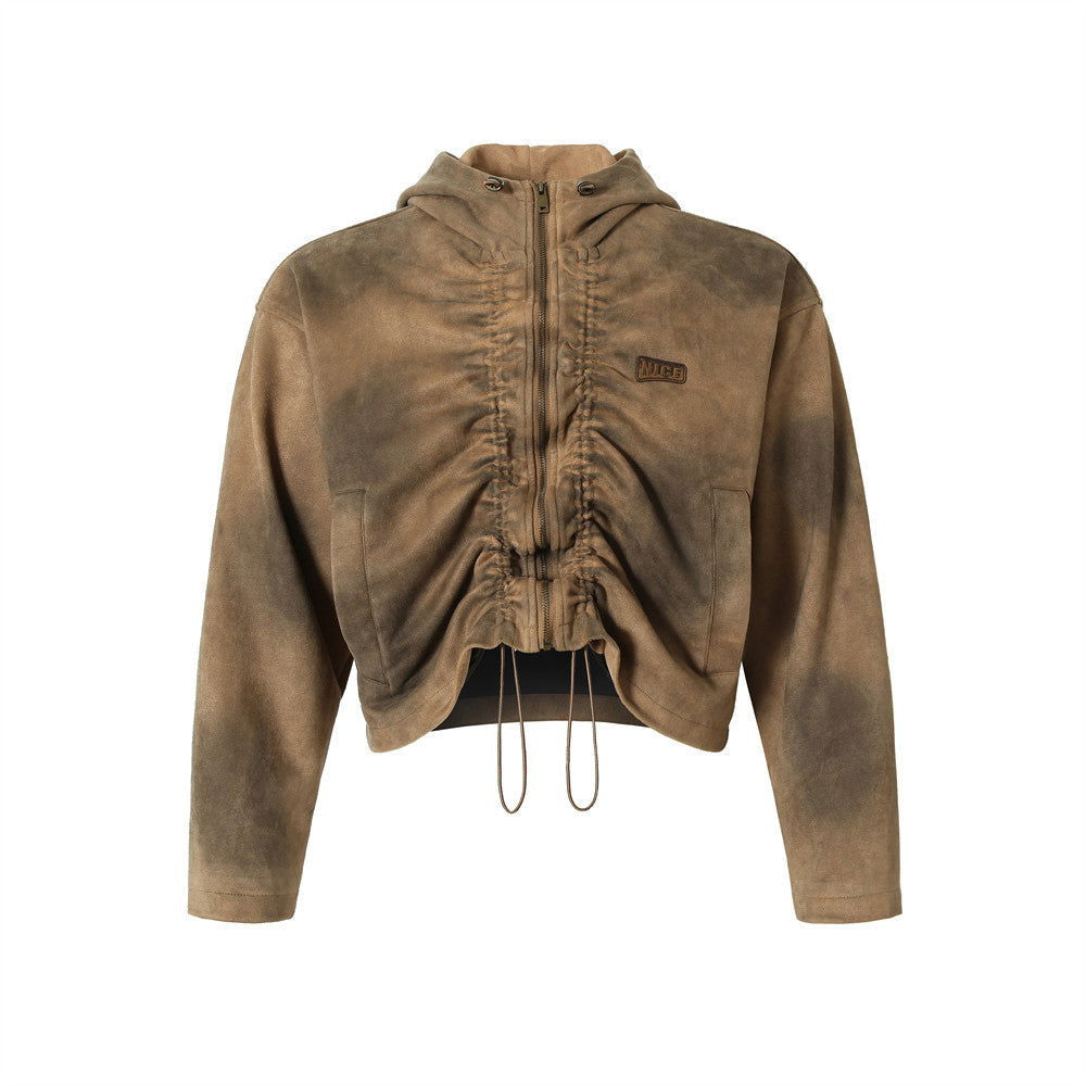 Spray Painting Old Dirty Hooded Coat Trendy Punk Beggar Style - CHRISTDEST GLOBAL SERVICE