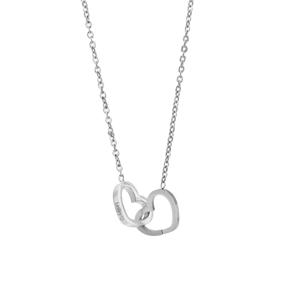 Stainless Steel Vacuum Plating Rose Gold Heart Necklace - CHRISTDEST GLOBAL SERVICE