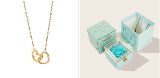 Stainless Steel Vacuum Plating Rose Gold Heart Necklace - CHRISTDEST GLOBAL SERVICE