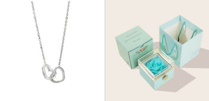 Stainless Steel Vacuum Plating Rose Gold Heart Necklace - CHRISTDEST GLOBAL SERVICE