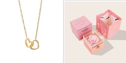Stainless Steel Vacuum Plating Rose Gold Heart Necklace - CHRISTDEST GLOBAL SERVICE