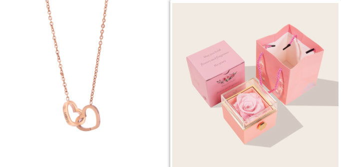 Stainless Steel Vacuum Plating Rose Gold Heart Necklace - CHRISTDEST GLOBAL SERVICE