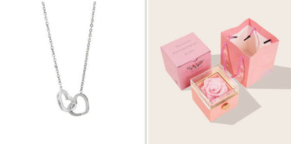 Stainless Steel Vacuum Plating Rose Gold Heart Necklace - CHRISTDEST GLOBAL SERVICE