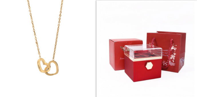 Stainless Steel Vacuum Plating Rose Gold Heart Necklace - CHRISTDEST GLOBAL SERVICE
