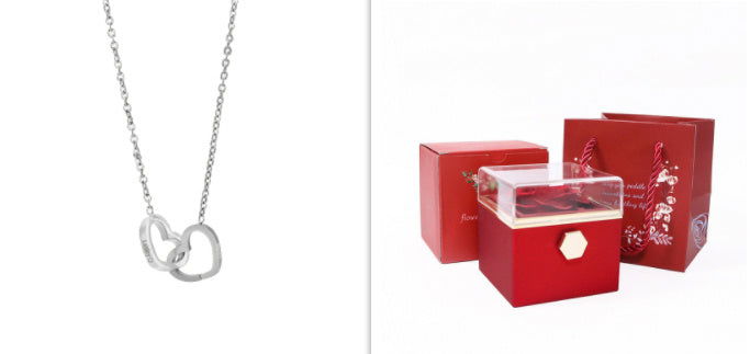 Stainless Steel Vacuum Plating Rose Gold Heart Necklace - CHRISTDEST GLOBAL SERVICE