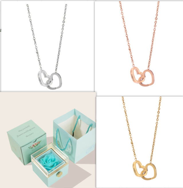 Stainless Steel Vacuum Plating Rose Gold Heart Necklace - CHRISTDEST GLOBAL SERVICE