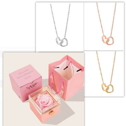 Stainless Steel Vacuum Plating Rose Gold Heart Necklace - CHRISTDEST GLOBAL SERVICE