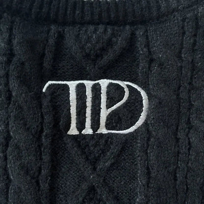 Stars Embroidered Black Cardigan Women Autumn Winter Letter Knitted Cardigans Female V-neck Long Sleeve Loose Fit Sweaters Tops - CHRISTDEST GLOBAL SERVICE