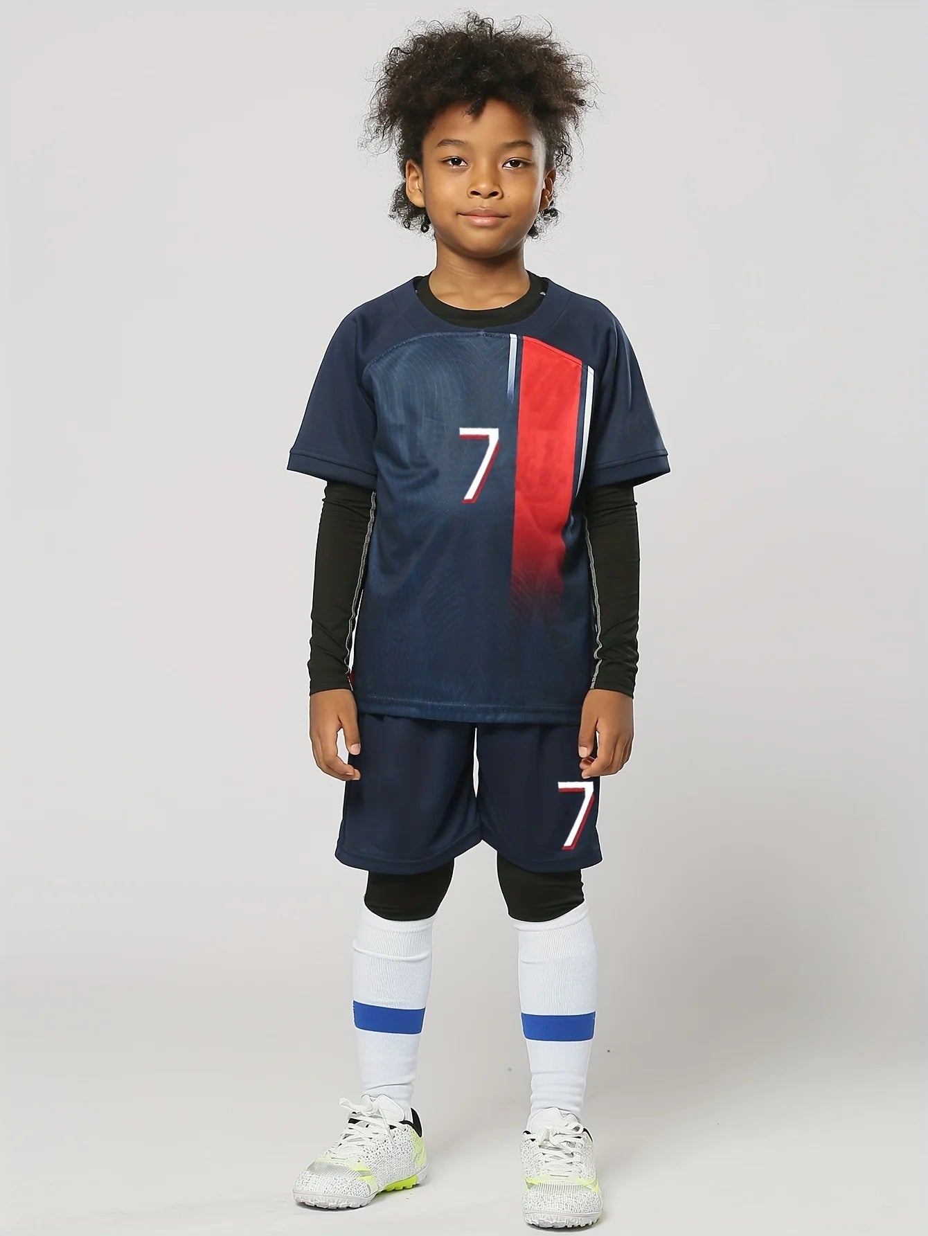 Summer 4-14 Year Old Boys and Girls Football Top Short Sleeve+Shorts Comfortable and Breathable Children's Sports Set - CHRISTDEST GLOBAL SERVICE