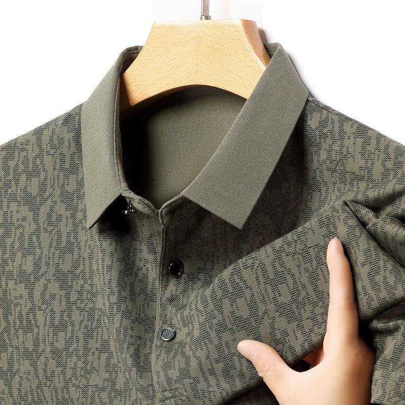 Summer Men's Thin Business Lapel Polo Shirt Short Sleeve - CHRISTDEST GLOBAL SERVICE