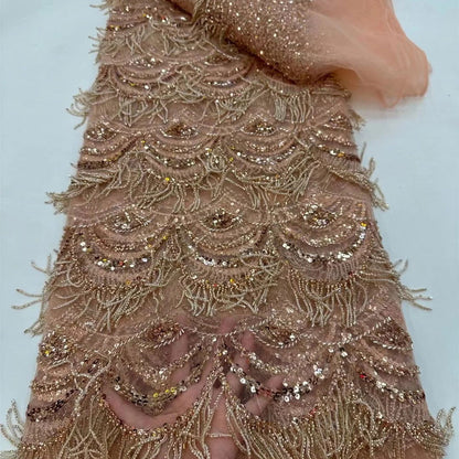 Tassel Bead Tube Lace Fabric Wedding Dress - CHRISTDEST GLOBAL SERVICE
