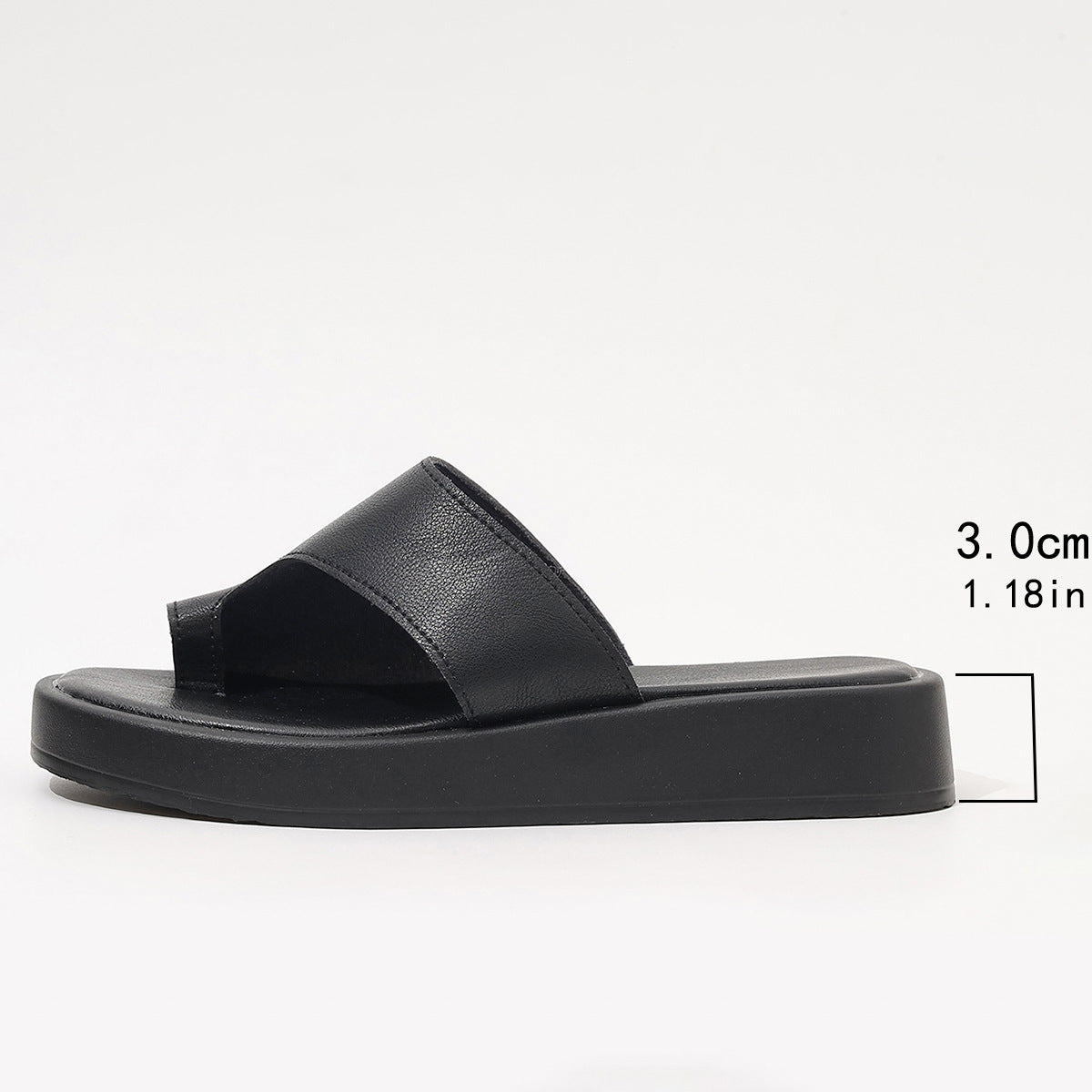 Thick-soled Clip Toe Flat Slippers Outdoor Summer Casual Solid Color Slides Shoes For Women - CHRISTDEST GLOBAL SERVICE