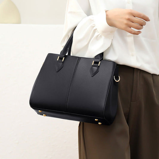 Tote bag simple shoulder crossbody large capacity soft leather women's handbag cross-border women's bag - CHRISTDEST GLOBAL SERVICE