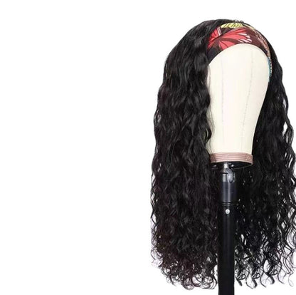 Turban Wig European Beauty Long Curly Hair Corn Perm Chemical Fiber Hair Band Wig Cover - CHRISTDEST GLOBAL SERVICE