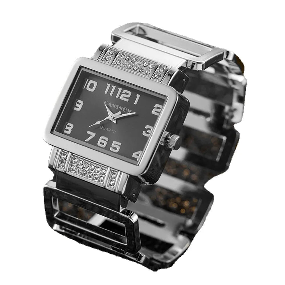 UTHAI W112 Fashion Women's Watch Luxury Ladies Gold Silver Bracelet Watches Exquisite Personality Rectangle dial Clock Gift - CHRISTDEST GLOBAL SERVICE