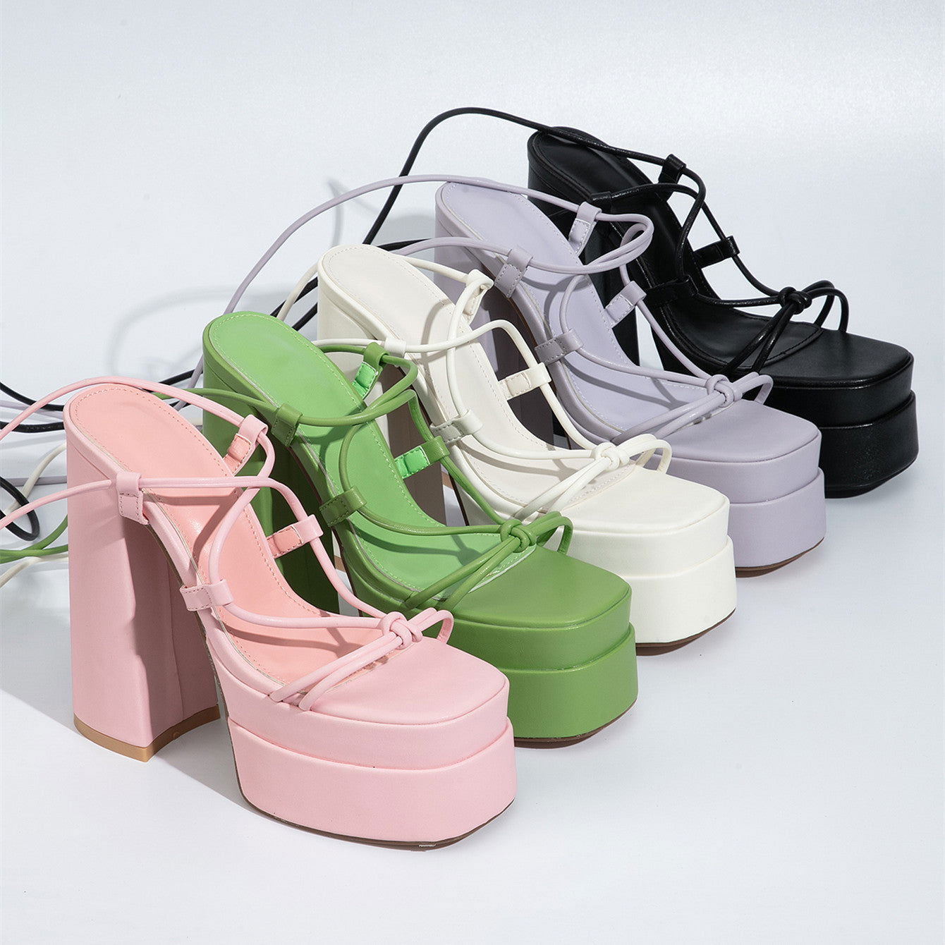 Ultra High Heeled Thick Bottom Shoes Daily Strappy High Heeled Sandals - CHRISTDEST GLOBAL SERVICE