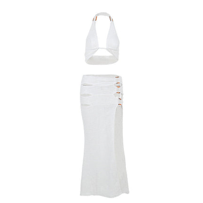 Vacation Style Sexy Slim Hip Mid-length Dress Set - CHRISTDEST GLOBAL SERVICE