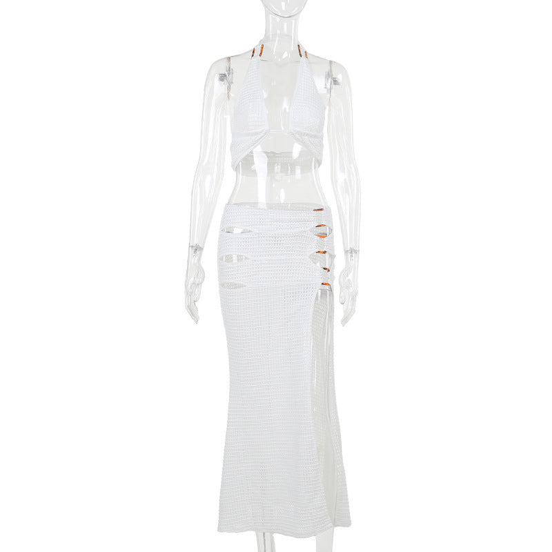 Vacation Style Sexy Slim Hip Mid-length Dress Set - CHRISTDEST GLOBAL SERVICE