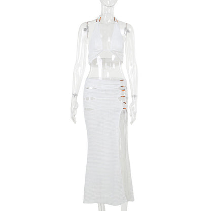 Vacation Style Sexy Slim Hip Mid-length Dress Set - CHRISTDEST GLOBAL SERVICE