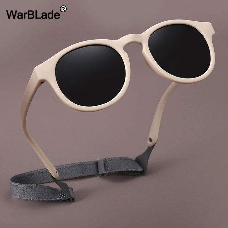 WarBlade Small Round Polarized Kids Sunglasses Silicone Flexible Safety Children Glasses 0-3 Years Boys Girls Baby Eyewear UV400 - CHRISTDEST GLOBAL SERVICE