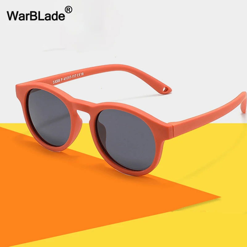 WarBlade Small Round Polarized Kids Sunglasses Silicone Flexible Safety Children Glasses 0-3 Years Boys Girls Baby Eyewear UV400 - CHRISTDEST GLOBAL SERVICE