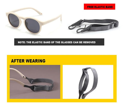WarBlade Small Round Polarized Kids Sunglasses Silicone Flexible Safety Children Glasses 0-3 Years Boys Girls Baby Eyewear UV400 - CHRISTDEST GLOBAL SERVICE