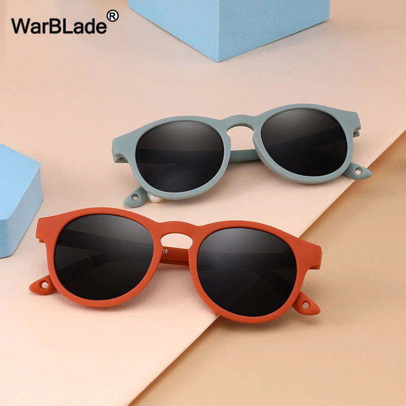 WarBlade Small Round Polarized Kids Sunglasses Silicone Flexible Safety Children Glasses 0-3 Years Boys Girls Baby Eyewear UV400 - CHRISTDEST GLOBAL SERVICE