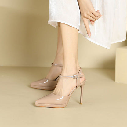 Waterproof Platform Stiletto High Heels Hollowed Pointed-toe - CHRISTDEST GLOBAL SERVICE