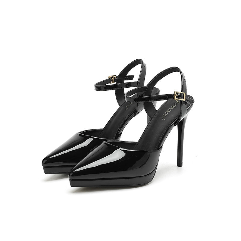 Waterproof Platform Stiletto High Heels Hollowed Pointed-toe - CHRISTDEST GLOBAL SERVICE
