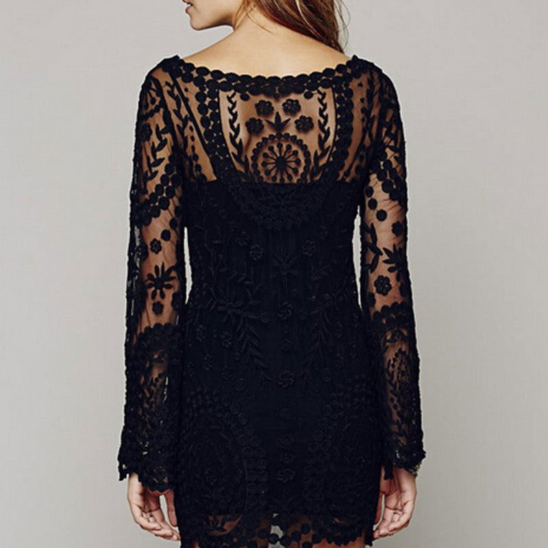 Wave Edge Long Sleeve Loose Bottoming Top - CHRISTDEST GLOBAL SERVICE