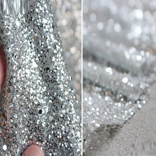 Wedding Dress Silver Bronzing Sequin Fabric - CHRISTDEST GLOBAL SERVICE