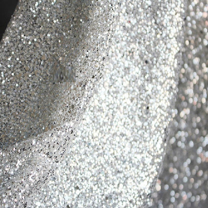 Wedding Dress Silver Bronzing Sequin Fabric - CHRISTDEST GLOBAL SERVICE