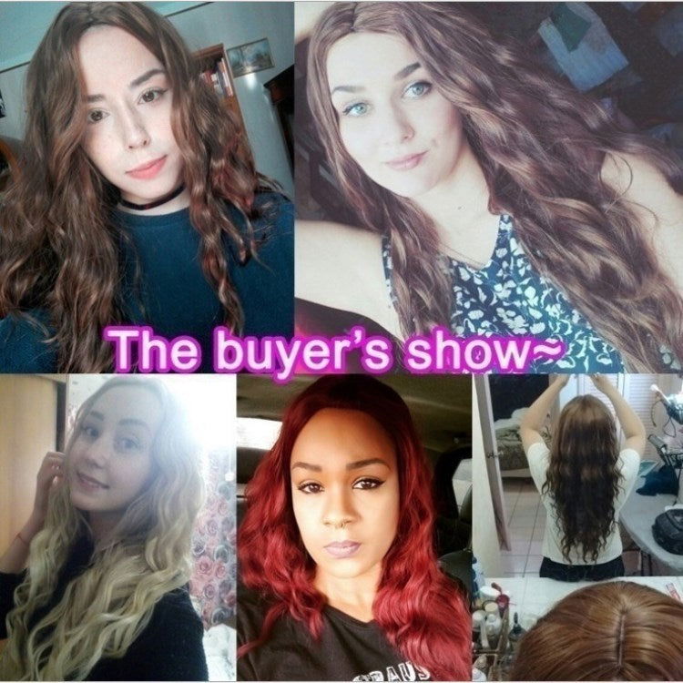 Wig Black Burgundy Multicolor Curly Hair - CHRISTDEST GLOBAL SERVICE