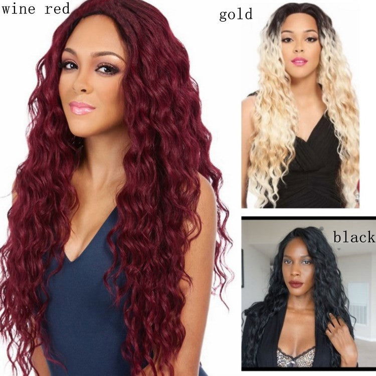 Wig Black Burgundy Multicolor Curly Hair - CHRISTDEST GLOBAL SERVICE