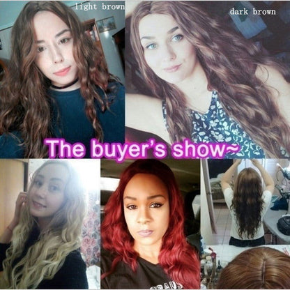 Wig Black Burgundy Multicolor Curly Hair - CHRISTDEST GLOBAL SERVICE