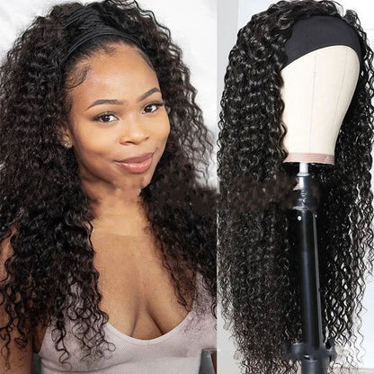 Wig Female Middle Point Small Wavy Long Curly Hair Turban Hair Band Wig - CHRISTDEST GLOBAL SERVICE