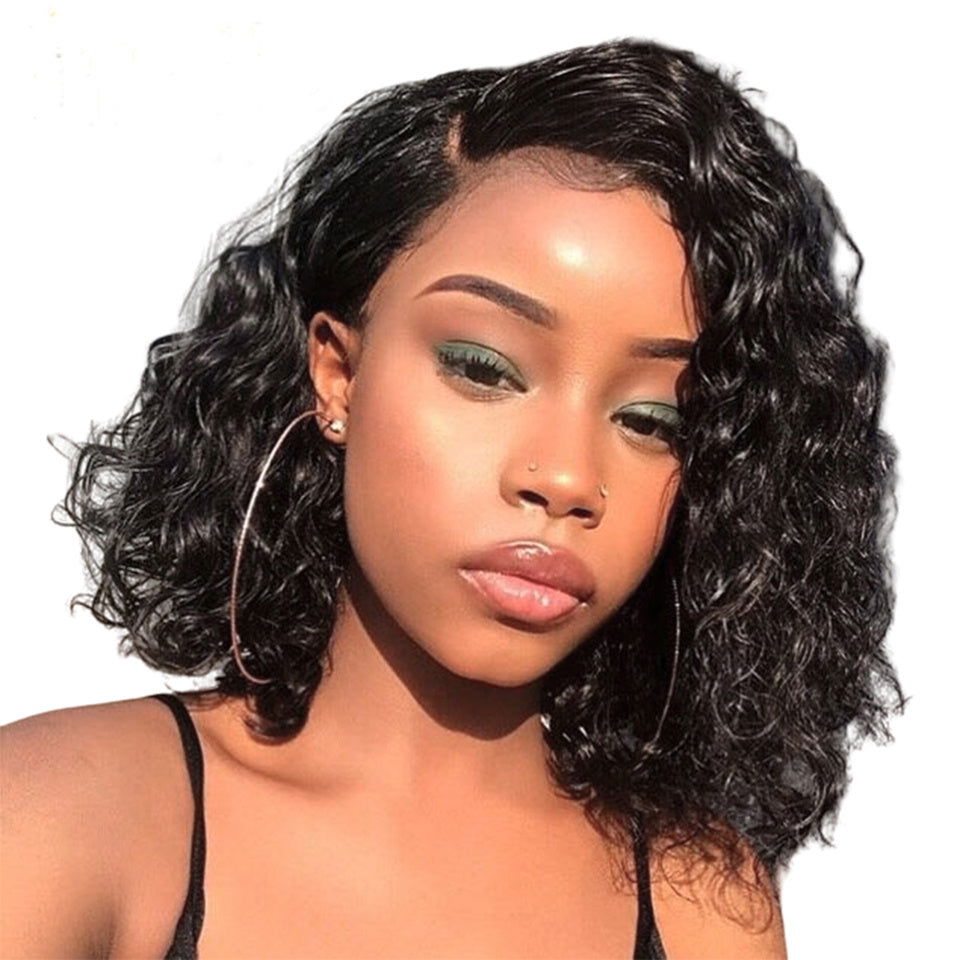 Wig Female Short Curly Hair Centered Corn Perm African Black Small Curly Hair Chemical Fiber Headgear - CHRISTDEST GLOBAL SERVICE