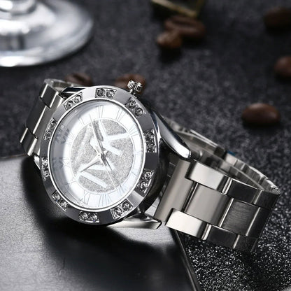 Women Crystal Diamond Watches Luxury Brand Gold WristWatch Stainless Steel Women's Watch Clock Leisure Reloj Mujer TVK - CHRISTDEST GLOBAL SERVICE