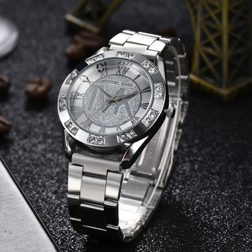 Women Crystal Diamond Watches Luxury Brand Gold WristWatch Stainless Steel Women's Watch Clock Leisure Reloj Mujer TVK - CHRISTDEST GLOBAL SERVICE