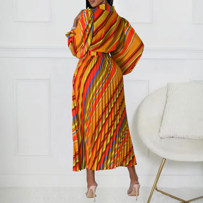Women's Clothing Fashion Polo Collar Printing Lapel Dress - CHRISTDEST GLOBAL SERVICE