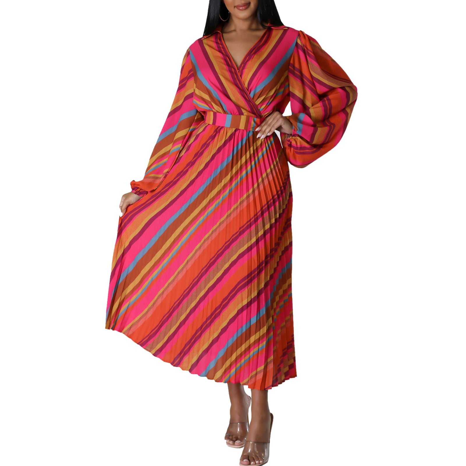Women's Clothing Fashion Polo Collar Printing Lapel Dress - CHRISTDEST GLOBAL SERVICE