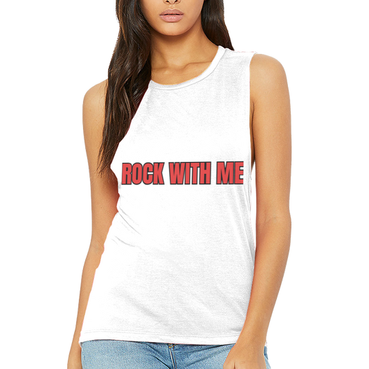 Women's Flowy Scoop Muscle Tank Top - CHRISTDEST GLOBAL SERVICE