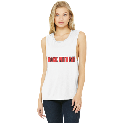 Women's Flowy Scoop Muscle Tank Top - CHRISTDEST GLOBAL SERVICE
