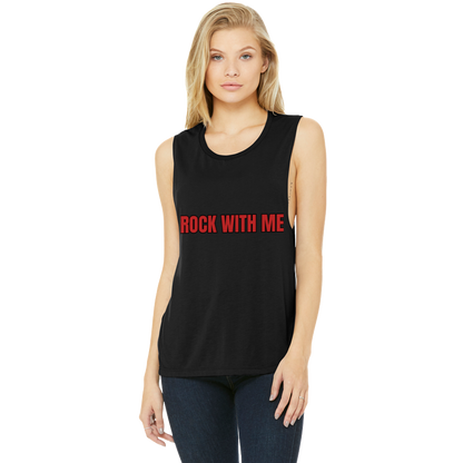 Women's Flowy Scoop Muscle Tank Top - CHRISTDEST GLOBAL SERVICE